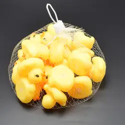 3.5 см резиновые желтая утка baby Shower воды Игрушечные лошадки для маленьких детей на день рождения выступает игрушка в подарок (1 компл. /20 штук)