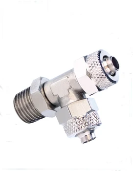 

tube 6mm-1/4 BSP thread Swivel Male Run Tee pneumatic brass Rapid Fittings For Plastic Tube tube RPD6-02