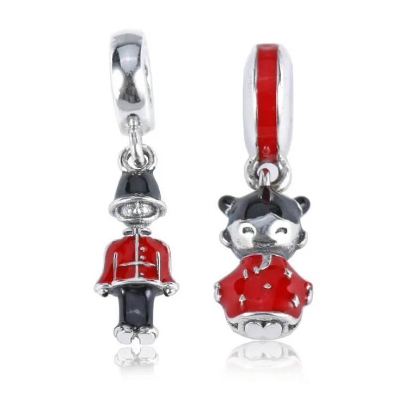 

Fits Pandora Charm Bracelets 925 Sterling Silver Europe DIY Beads Accessories Toy Enamel Soldiers & Chinese Doll Pendants