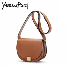 YeeSupSei роскошная женская сумка из натуральной кожи, модная сумка через плечо, широкий плечевой ремень, женская сумка