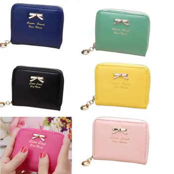 

women clutch New 2014 Fashion Colorful Lady Lovely Purse Clutch Women Wallets Short Small Bag PU Leather Card Hold SV00 MSJ99