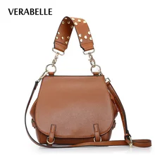 VERABELLE 2017 nouvelles femmes sac à main sac à main de haute qualité peau de vache split en cuir bandoulière épaule femelle selle sacs style Européen