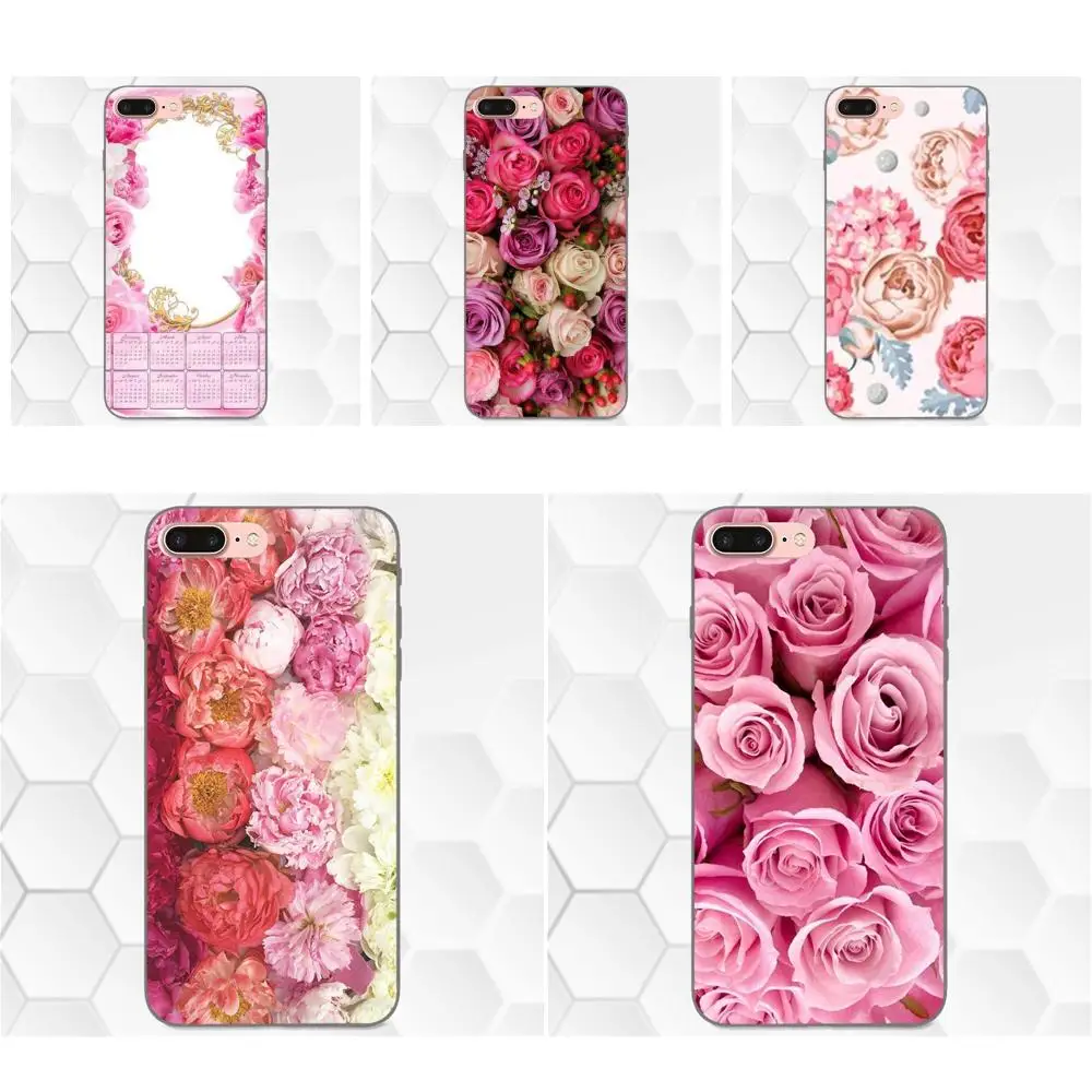 Мягкие ТПУ чехлы Капа для Apple iPhone 4 4S 5 5S SE 6 6S 7 8 Plus X XS Max XR Красочные розы