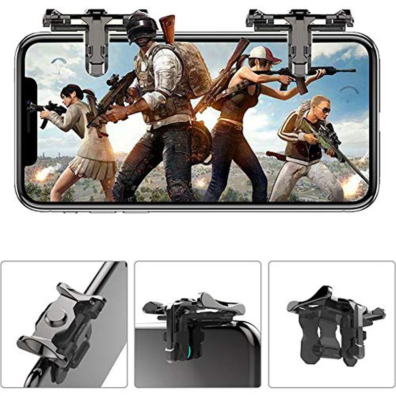 Wrumava PUBG Metal trigger mobile phone Game for Pubg controller L1R1 knob button for iphone LG Joy Stick Pubg game