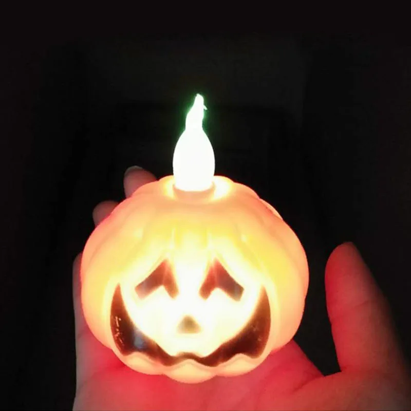 120pcs Halloween LED Pumpkin Candles Night Light Electronic Mini Candle