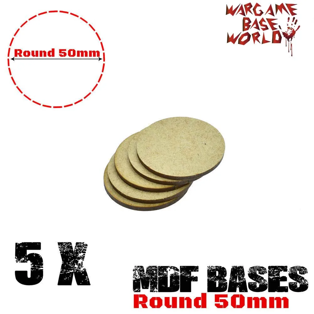 Базы МДФ 50 мм круглые базы базирование лазерной резки древесины Wargames|round base|50mm round