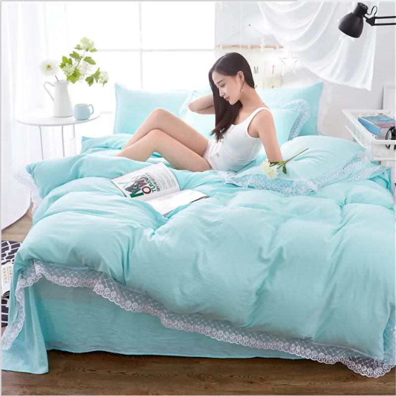 

new style Plain coloured bedding High quality 4pcs 1pcs quilt cover/1pcs bed sheet/2pcs pillowcase free shipping