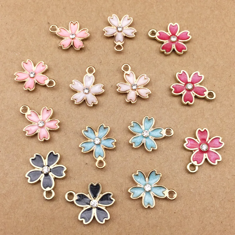 

10pcs 14x17mm flower charm for jewelry making earring pendant fashion charm bracelet charm metal pendant