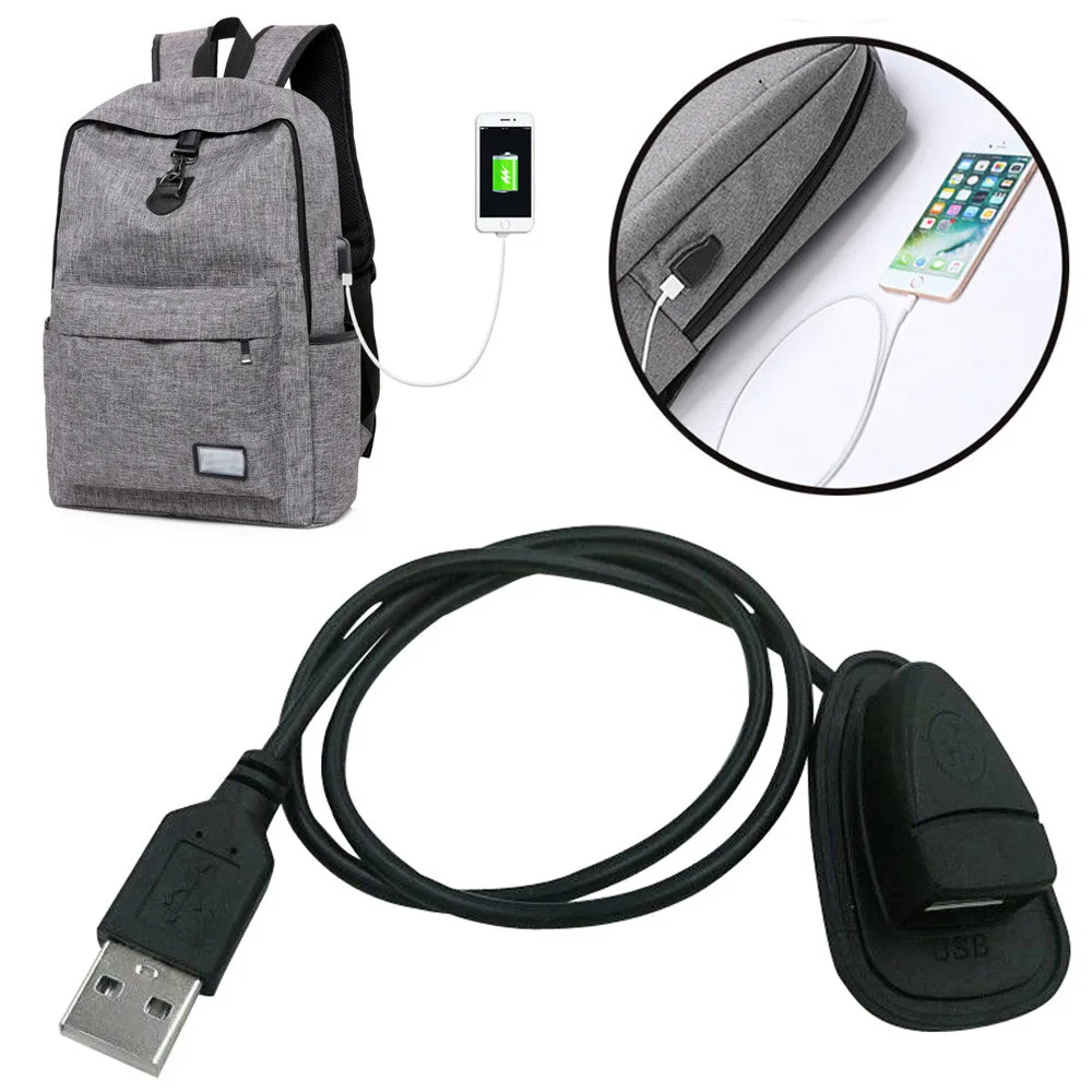 Perfect Black Backpack External USB Charging Interface Adapter Charging Cable Cycling Accessories 2018 0