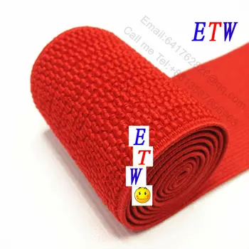 

The thickening 75mm Colored Elastic Ribbon Red tape 5yards/lot, Elastic Stretch Webbing ,Belt Material wholesale and retail