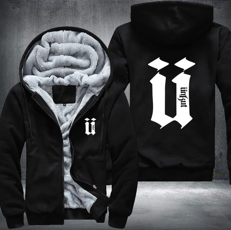 Мужская толстовка с капюшоном Unkut утепленная флисовая куртка длинным рукавом в