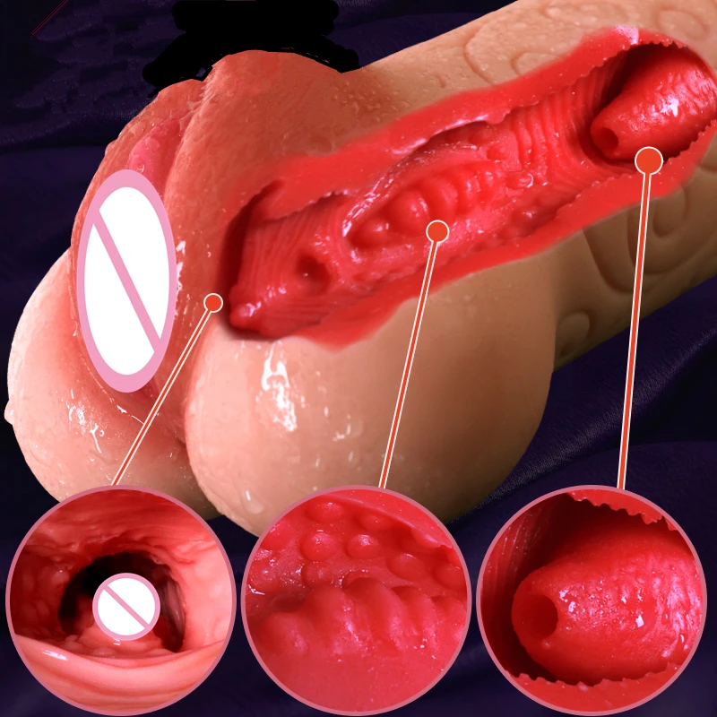 Male masturbation cup realistic vagina pussy pocket masturbators sex toys for men sale