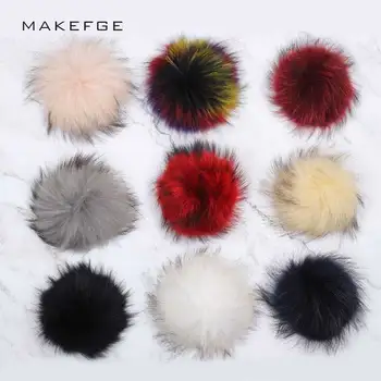 

Real Fur Pompon Peas Multicolor Raccoon caps Accessories Shoes Spring INS New Design Cotton Beans Baby women Girl Boy Soft Hats