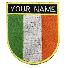 Изготовленные на заказ нашивки с именем флага Англии персонализированные железные на Крючковой подложке вышитые