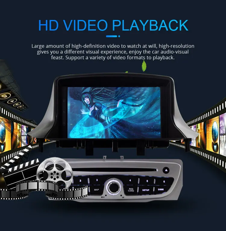 Best LJHANG 1 Din Car Radio Android 9.0 Car DVD Player For Renault Megane 3 Fluence 2009-2015 WIFI Multimedia GPS Navi Headunit Audio 4