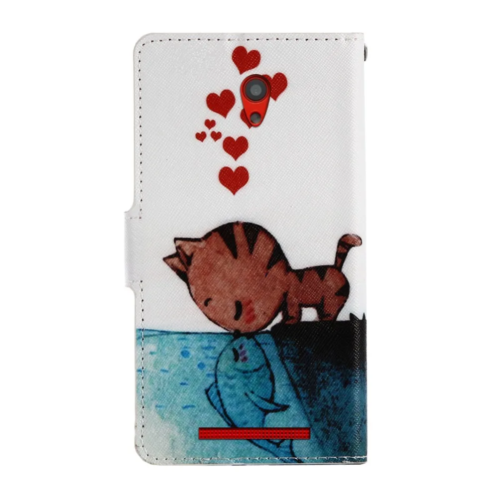 Чехол для бумажника gucoon с изображениями мультфильмов для Prestigio Muze C7 LTE PSP7510 DUO 5,0 дюйма из модного кожзаменителя Kitty Тигр Волк крышка мобильного телефона сумка