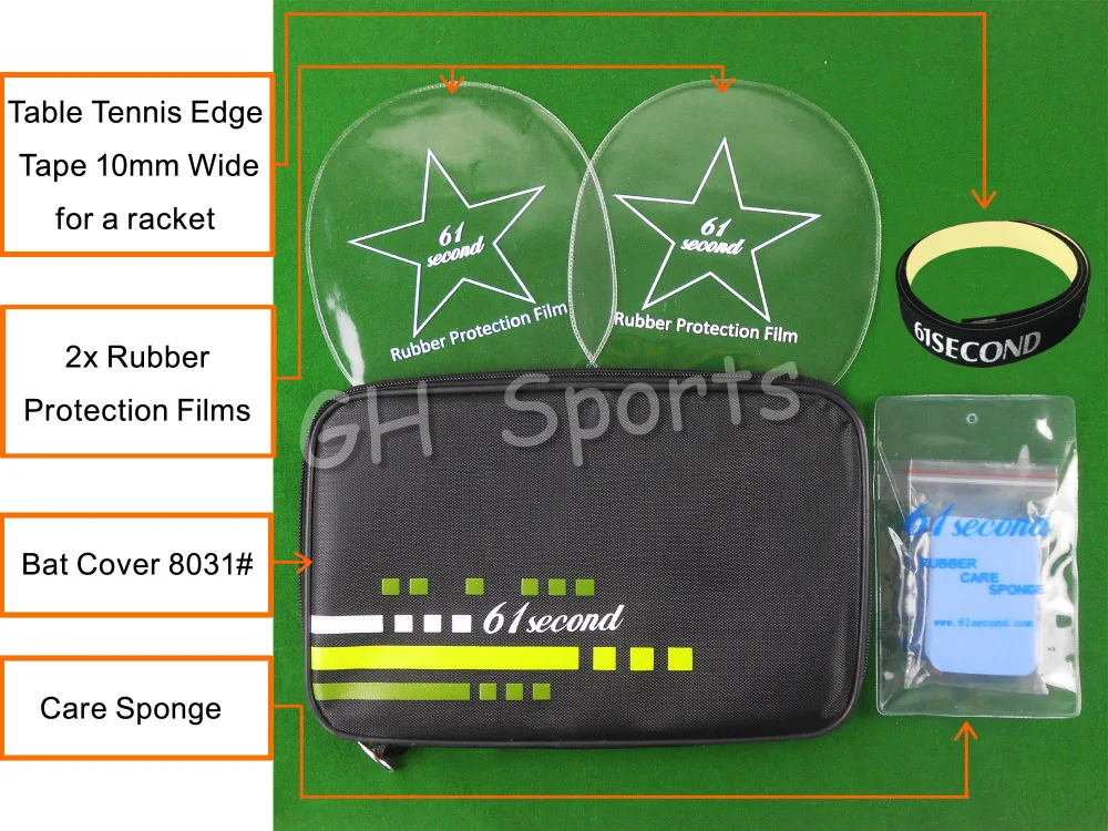 61second Bat Cover 8031 Table Tennis Accessories Set for Table Tennis