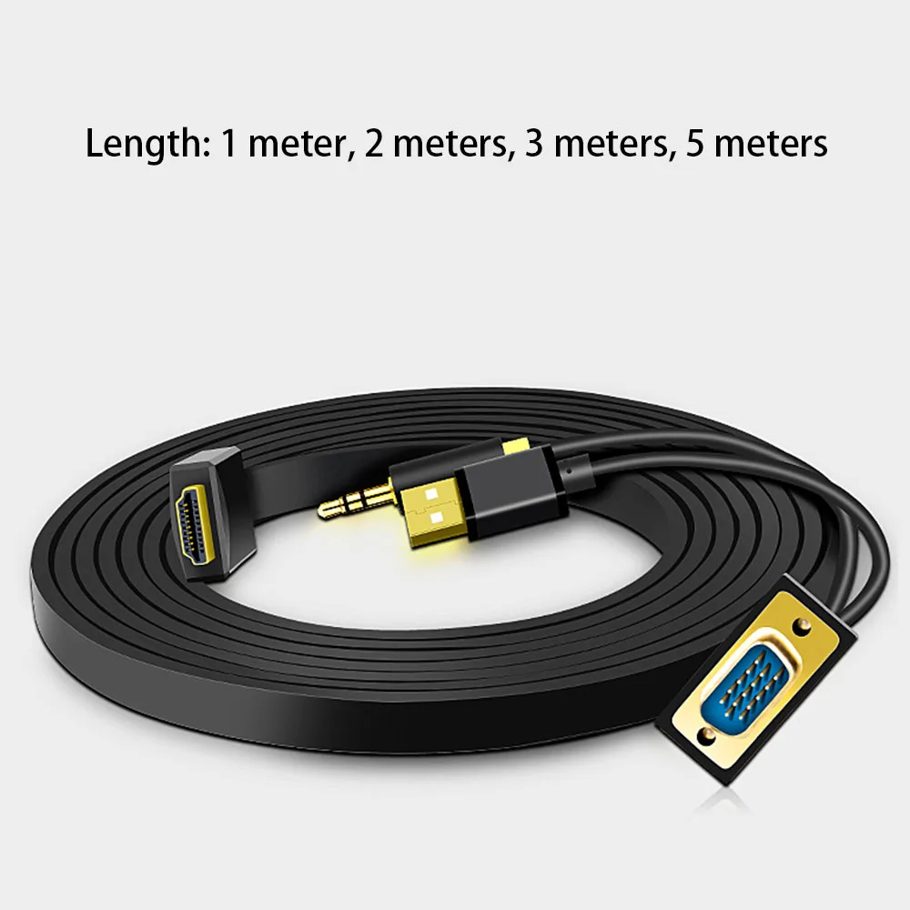 Кабель HDMI VGA HD 1080P с аудио кабелем 1/2/3/5 м|Кабели HDMI| |