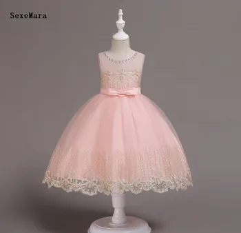 

Girls Dresses 2019 Fashion Lace Floral Design Baby Girls Dress Kids Dresses For Girls Casual Wear Children Clothing