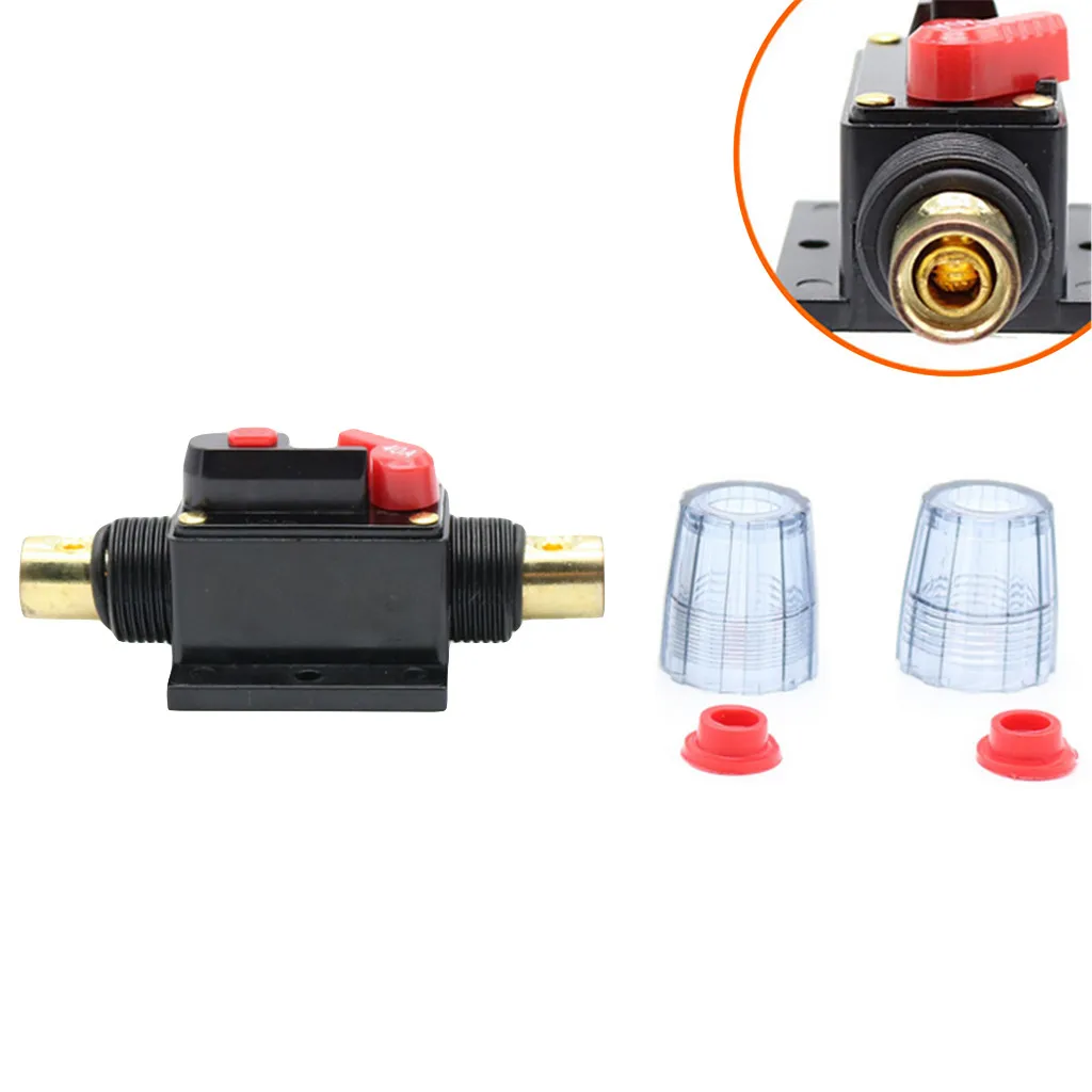 

DC 12V 30A-100A Car Stereo Audio Circuit Breaker Inline Fuse up to 4 Gauge Wire Works with 12V 24V DC battery high quality 8Z