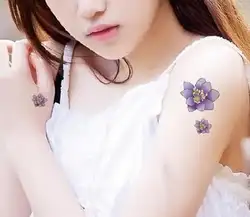 10 шт. mix купить дропшиппинг наклейки оптовая продажа тату много подарков Макияж Фиолетовый цветы SYA070