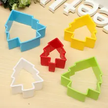 FJS-5pcs форма для выпечки торта печенья для рождественской кухни, рождественской елки