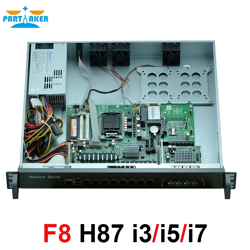 Firewall-dispositivo de red 1U, Hardware con 8 puertos, Gigabit, lan, 4 fps, Intel Core i7 4770, Mikrotik pfSense ROS