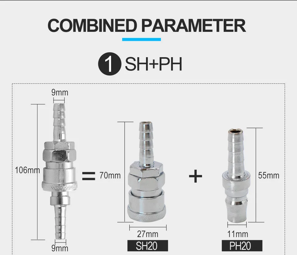 Пневматические инструменты воздушный компрессор шланг воздушный насос соединитель мужской и женский самоблокирующийся воздушный шланг C Тип быстродействующего соединителя SH/PH20