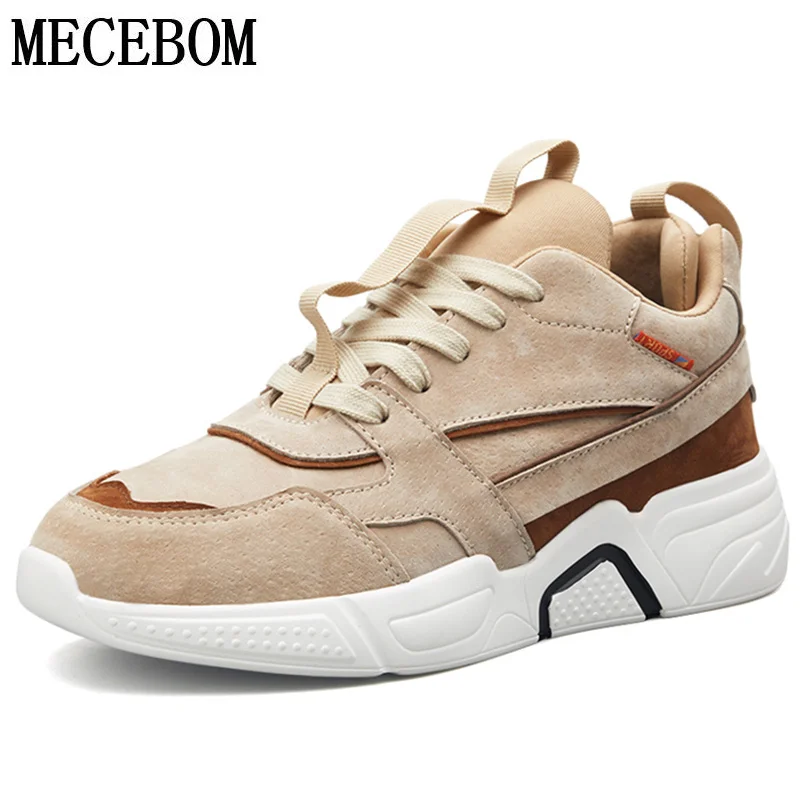 

Men's Pig Suede Casual Shoes Trend Chunky Dad Men Sneakers Lace-up Shoes Adult High Quality Leather Shoes 39-44 029M