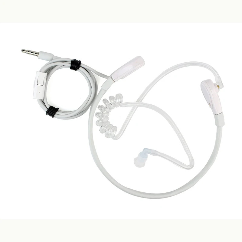 2015New 1 Pin 3.5mm MIC Headset Covert Acoustic Tube Earpiece for