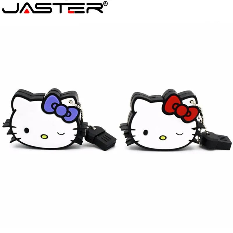 JASTER Hello kitty, usb флеш-накопитель, милая флешка, 4 ГБ, 8 ГБ, 16 ГБ, 32 ГБ, 64 ГБ, карта памяти, u-диск, usb 2,0, флеш-накопитель