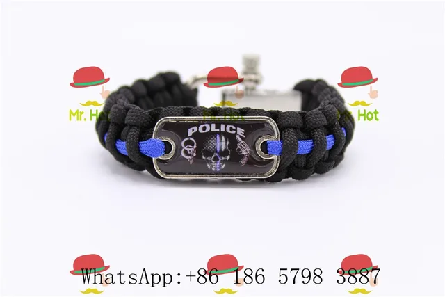 Thin Blue Line Bracelet Police Lives Matter Canada Canadian Flag Law Thin Blue Line Bracelet Police Lives Matter Canada Canadian Flag Law Enforcement Size Wristband