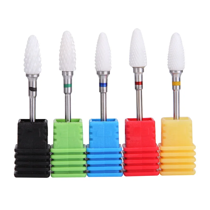 

1pc Nail Art Grinding Drill Bits Electric Manicure Machine Bullet Bit Fine Coarse Gel Polish Cuticle Removal Tool New 5 Style