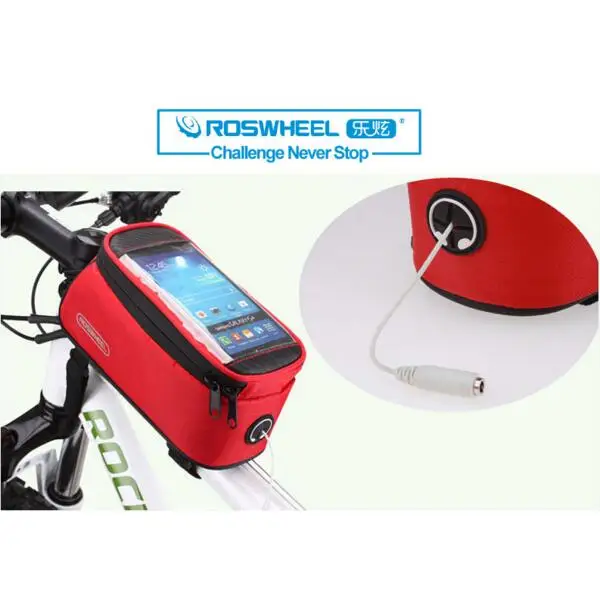 Sale ROSWHEEL Outdoor Waterproof Cycling Bicycle Bag MTB Bike Frame Tube Panniers Touchscreen Phone Case Reflective Bags 4.2"4.8"5.5" 3