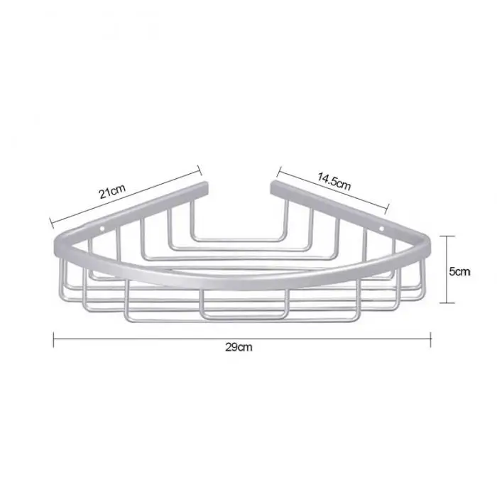 Ванная комната Кухня треугольная алюминиевая настенная душевая Полка Стеллаж для хранения корзина новая