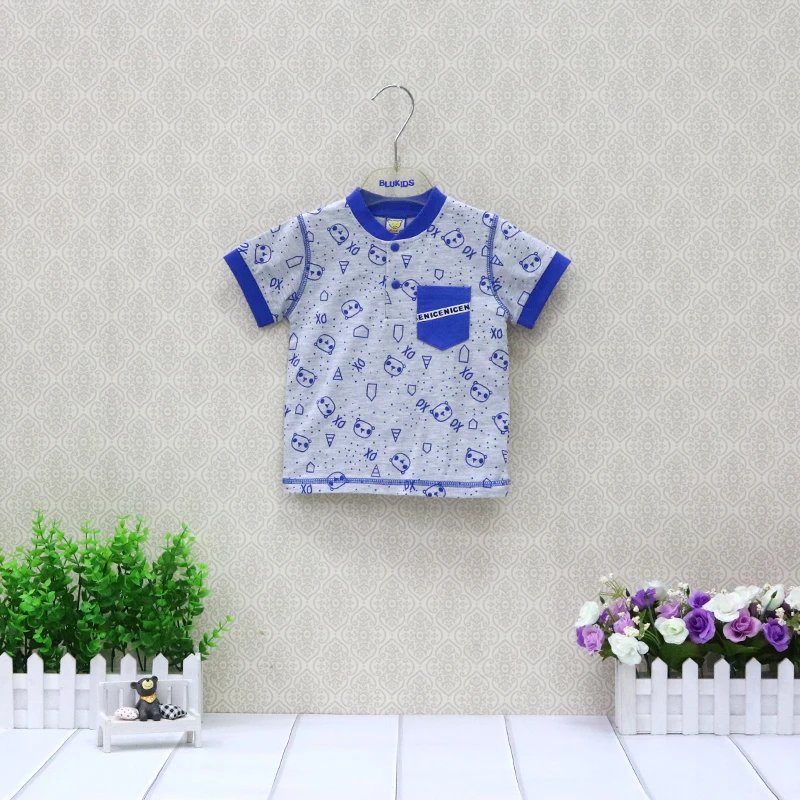 Pure Cotton Summer O Neck T Shirts For Boys And Gitls Baby Clothes