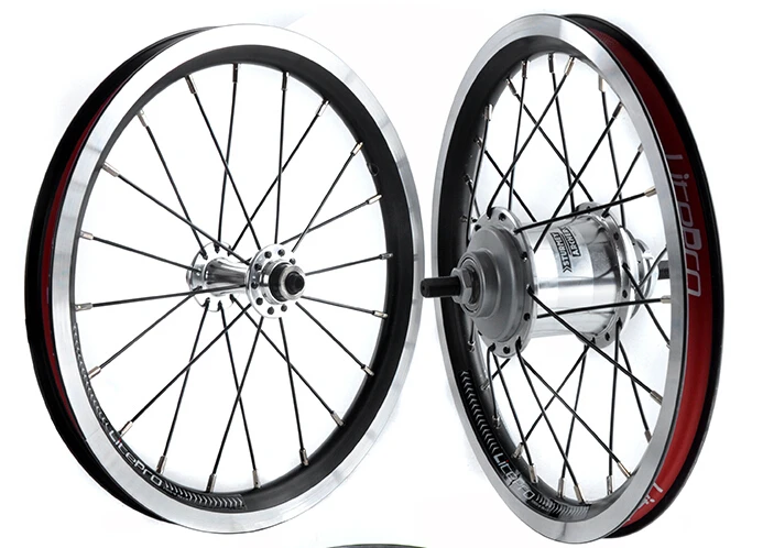 Litepro 14 дюймов внутренняя 3 скоростной колесная складной велосипед BMX Колеса Обода
