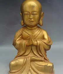 12 "Тибет Буддизм Храм Бронзовый Монах Тан Сенг Кшитигарбха Бодхисаттвы Статуя