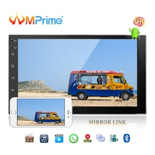 AMPrime 7 »android 2 Din Автомобильный мультимедийный плеер универсальный gps DAB автомобильный Радио сенсорный экран стерео аудио плеер Поддержка Зеркало Ссылка