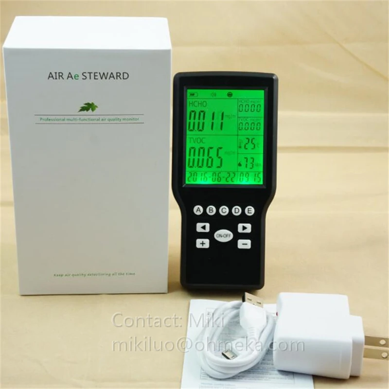 Formaldehyde Detector Air Quality Monitoring Tester Dust Haze Temperature Humidity Meter