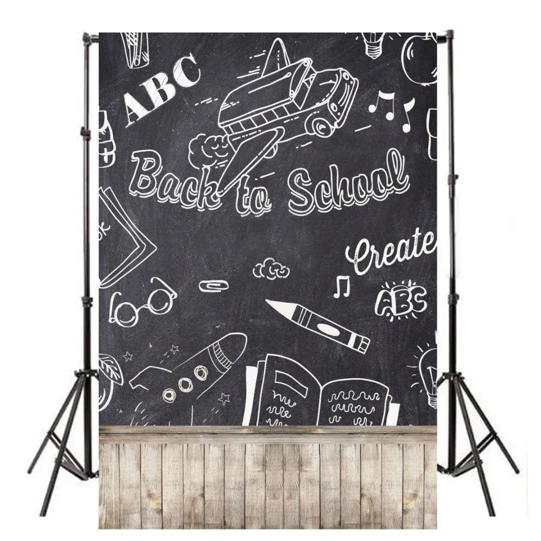 

Mayitr 1pc 3x5ft Back School Photography Background Lightweight Vinyl Chalkboard Backdrops For Photo Studio Props