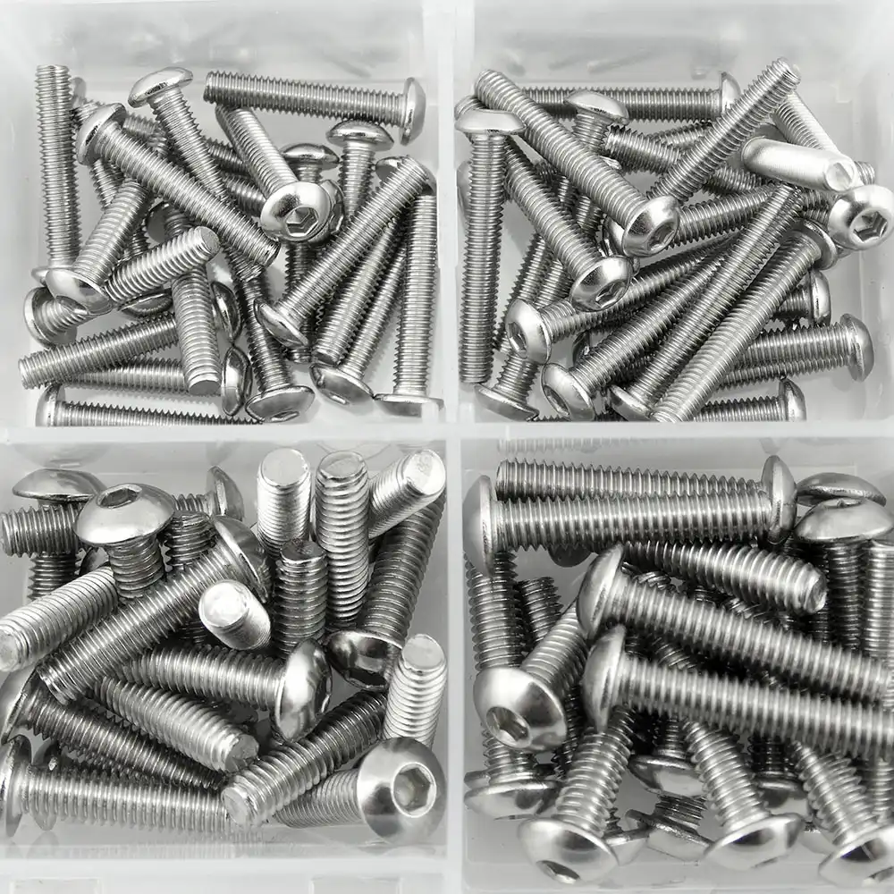 480Pcs Button Head 12 Sizes Screw and Nuts Kit,M2 M3 M4 Steel Assorted