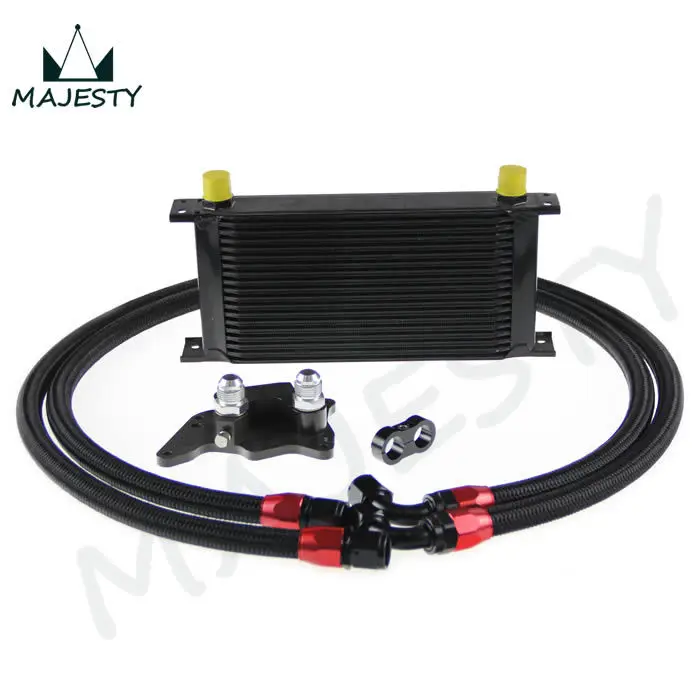 

19 row BRITISH TYPE OIL COOLER KIT FOR BMW MINI COOPER S SUPERCHARGER R56 BLACK BRAND CSK