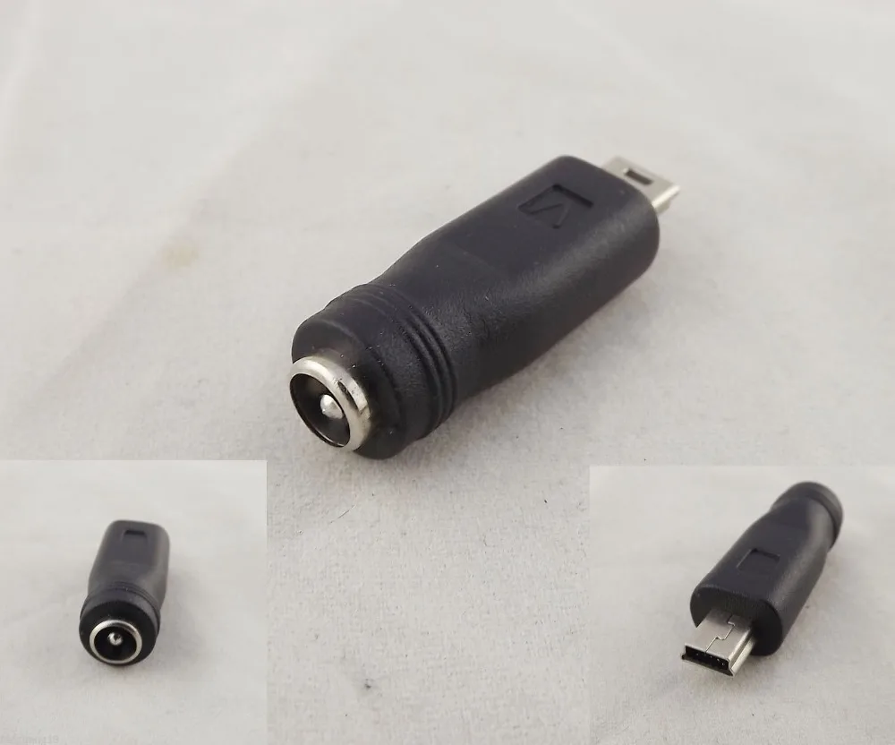 10 шт. DC мощность 5 5x2 1 мм гнездо к мини USB Pin Мужской конвертер зарядное устройство