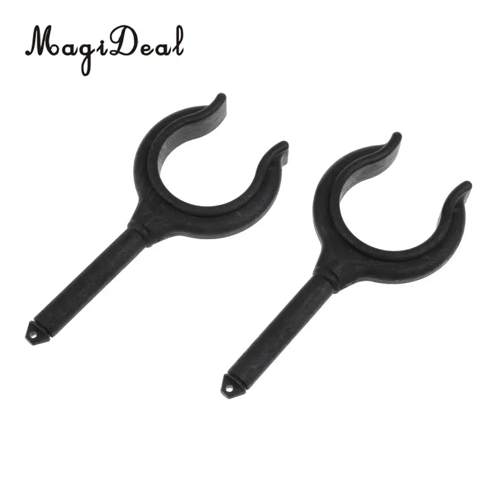 MagiDeal Durable 2Pcs Black Nylon Marine Boat Dinghy Oar Lock Rowlock Horn Side Mount Rowing Boat Kit for Kayak Canoe Yacht Acce