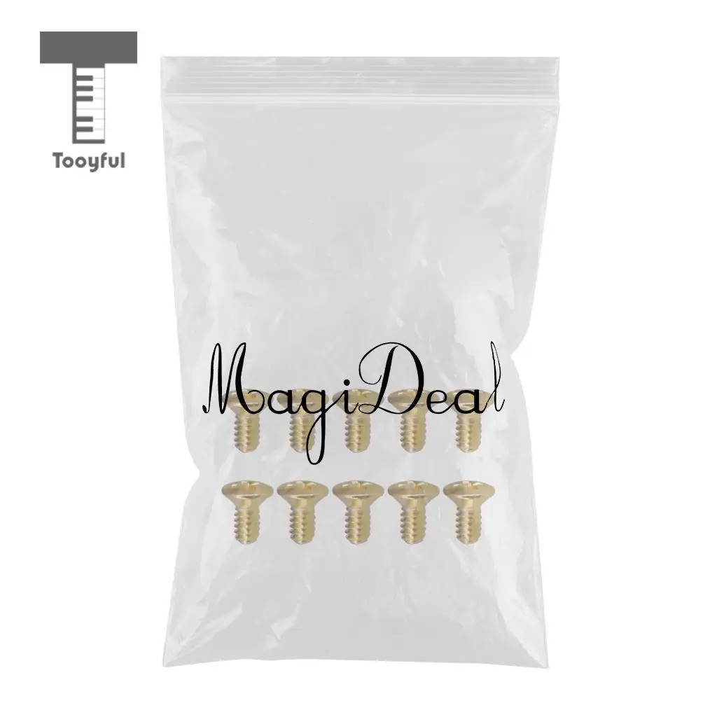 Tooyful 10PCS 5 Way 3 Way Guitar Switch Fixed Screws Nuts Guitar Replacement Black