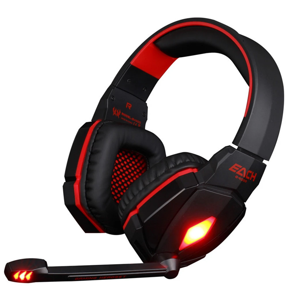 Kaufen JEDER G4000 Pro USB 3.5mm Gaming kopfhörer Mit Mikrofon Stereo Bass Gamer Headsets Led leuchten Für PC Computer Laptop Spiel