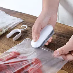 Бытовые Удобные мини закусок пластиковый мешок зажимы для пакетов ручное давление тепла вакуум сохранение еды маленькая запаянная машина