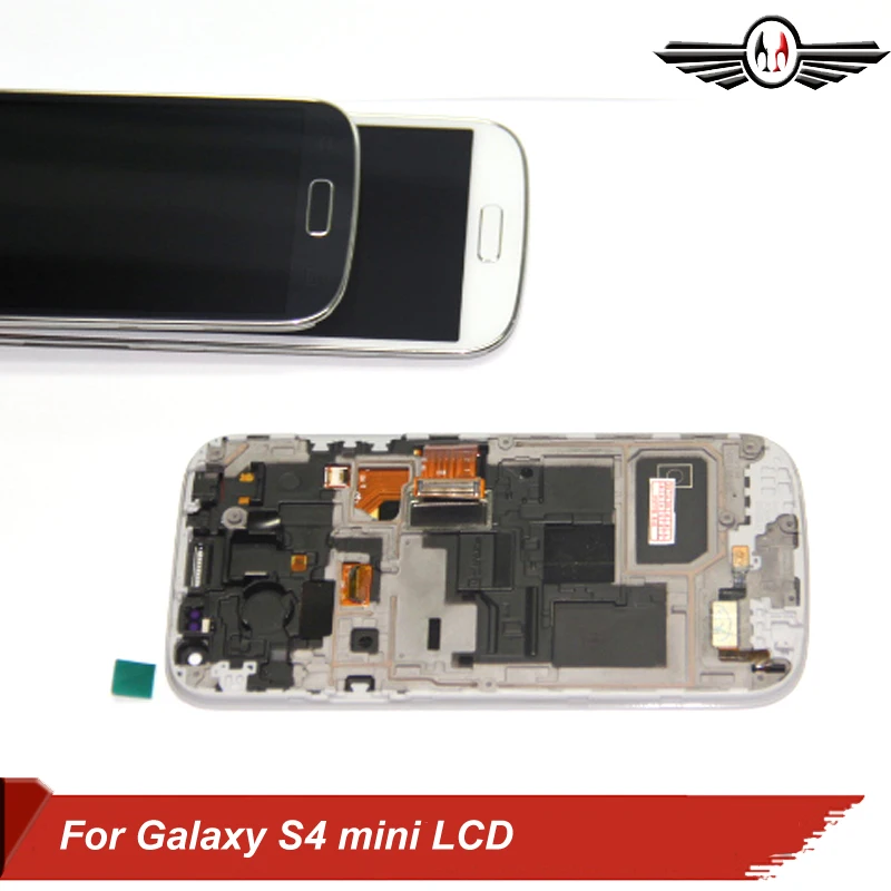 Синий для Samsung Galaxy S4 Mini i9195 i9190 i9192 ЖК-дисплей сенсорный экран дигитайзер + рамка