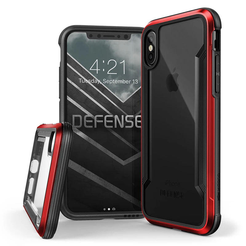 X-Doria защитный чехол для телефона iPhone Xs Max iPhone X XR Armor Cover алюминиевые крепления металлический противоударный жесткий чехол